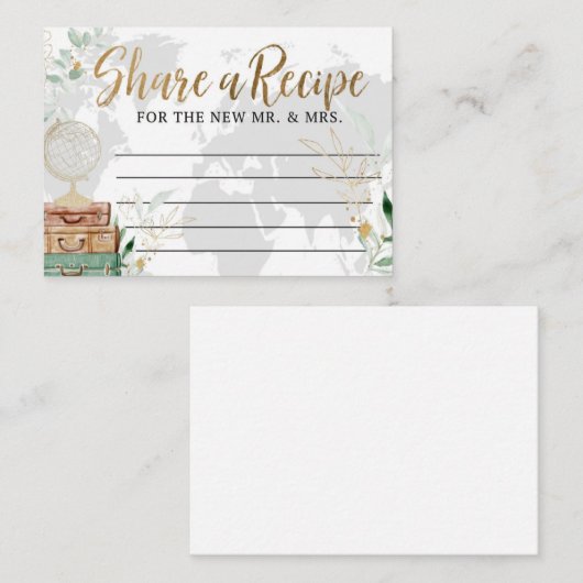 Vrijgezellenfeest, recept, avontuur informatiekaartje (Voorkant / Achterkant)