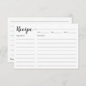 Vrijgezellenfeest Recept Informatiekaartje (Voorkant / Achterkant)