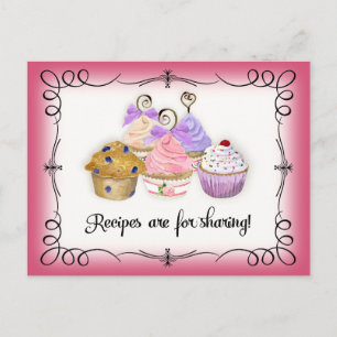 Vrijgezellenfeest Recept Kaart Cupcakes Scrolls Re