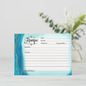 Vrijgezellenfeest Recept Kaart Modern Simple Geode (Staand voorkant)