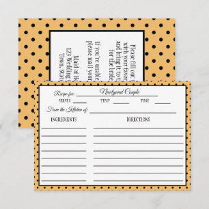 Vrijgezellenfeest Recept Kaart Polka Dot Buff Beig