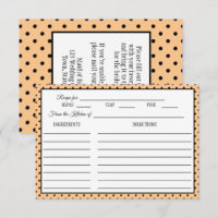 Vrijgezellenfeest Recept Kaart Polka Dot Peach