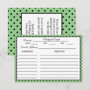 Vrijgezellenfeest Recept Kaart Polka Dot Sage Groe