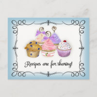 Vrijgezellenfeest Recipe Card Desserts Scroll Retr