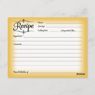 Vrijgezellenfeest Recipe Card Desserts Scroll Retr Briefkaart