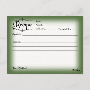 Vrijgezellenfeest Recipe Card Desserts Scroll Retr Briefkaart