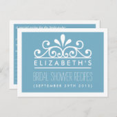 Vrijgezellenfeest Recipe Kaarten Blue Tiara (Voorkant / Achterkant)