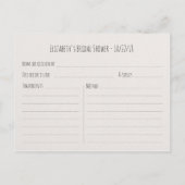 Vrijgezellenfeest Recipe Roos Flower Pink Gold Gli Uitnodiging Briefkaart (Achterkant)