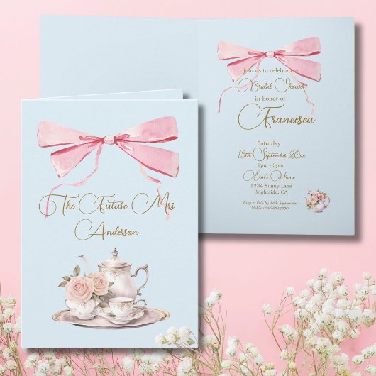 Vrijgezellenfeest Regency Tea Party Elegant Invita Notitiekaartje