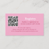 Vrijgezellenfeest Registry QR Code Roze Magenta Informatiekaartje (Voorkant)