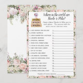 Vrijgezellenfeest reisgame kaart (Voorkant / Achterkant)