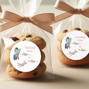 Vrijgezellenfeest reizen van Miss naar Mrs. Ronde Sticker