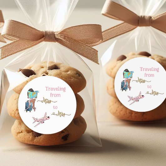 Vrijgezellenfeest reizen van Miss naar Mrs. Ronde Sticker