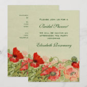  Vrijgezellenfeest, rode papaverbloem Kaart (Voorkant / Achterkant)