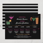 vrijgezellenfeest rondweg zwart/roze strook programma (Voorkant / Achterkant)