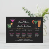 vrijgezellenfeest rondweg zwart/roze strook programma (Staand voorkant)