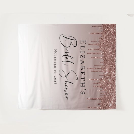 Vrijgezellenfeest Roos Gold Glitter - Aangepast Wandkleed (Voorkant (horizontaal))