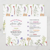 Vrijgezellenfeest Route Wildflowers Bloemen Programma (Voorkant / Achterkant)