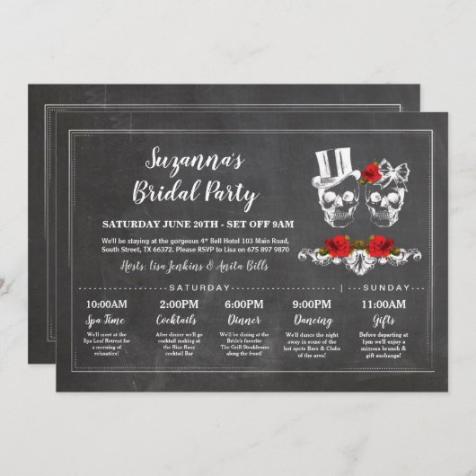 Vrijgezellenfeest Routebeschrijving Bachelorette S Kaart (Voorkant / Achterkant)