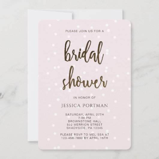 Vrijgezellenfeest Roze en Zwart met Confetti Kaart (Voorkant)