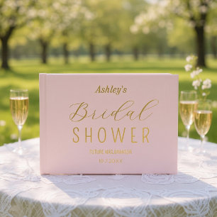 Vrijgezellenfeest Roze Geel Gouden Folie Guestbook Gastenboek