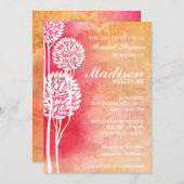 Vrijgezellenfeest Roze Perzische Ombre Trees Kaart (Voorkant / Achterkant)