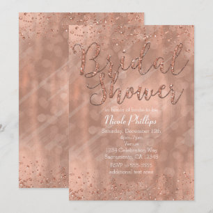 vrijgezellenfeest Roze Rose Gold Glamour Kaart