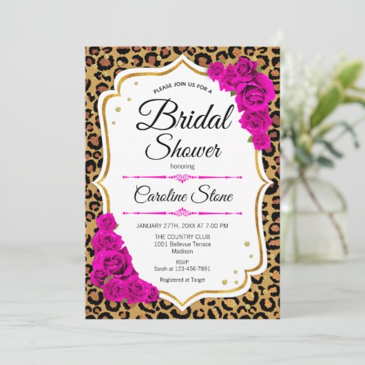 Vrijgezellenfeest - Roze rozen — wegdruk Kaart (Staand voorkant)