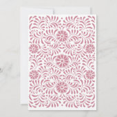 VRIJGEZELLENFEEST ROZE TALAVERA FLOWERS Invitation Kaart (Achterkant)