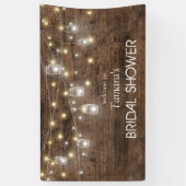 Vrijgezellenfeest Rustic Mason Jar String Lights Spandoek (Verticaal)
