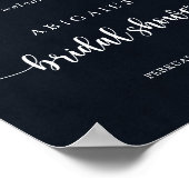 Vrijgezellenfeest Rustic String Lights Welkom Poster (Hoek)