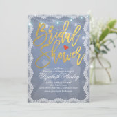 Vrijgezellenfeest Rustic White Lace en String Ligh Kaart (Staand voorkant)