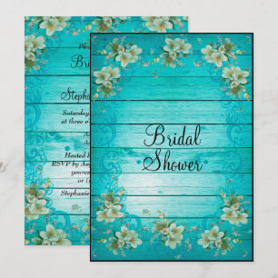 Vrijgezellenfeest Shabby Chic Flowers Kaart