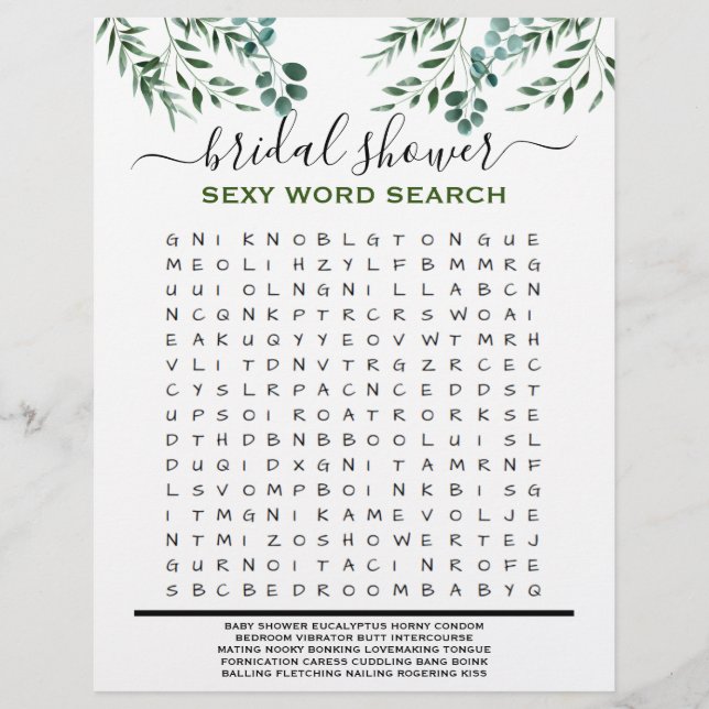 Vrijgezellenfeest spel Eucalyptus 2 Sided (Voorkant)