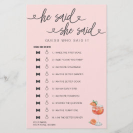 Vrijgezellenfeest spel Hij zei dat ze gokte