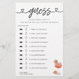 Vrijgezellenfeest spel Hij zei dat ze zei raden Ap