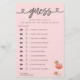 Vrijgezellenfeest spel Hij zei dat ze zei raden Ap