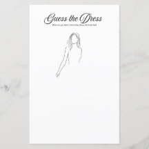 Vrijgezellenfeest spel: raad de jurk