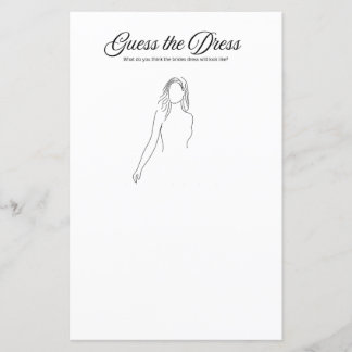 Vrijgezellenfeest spel: raad de jurk