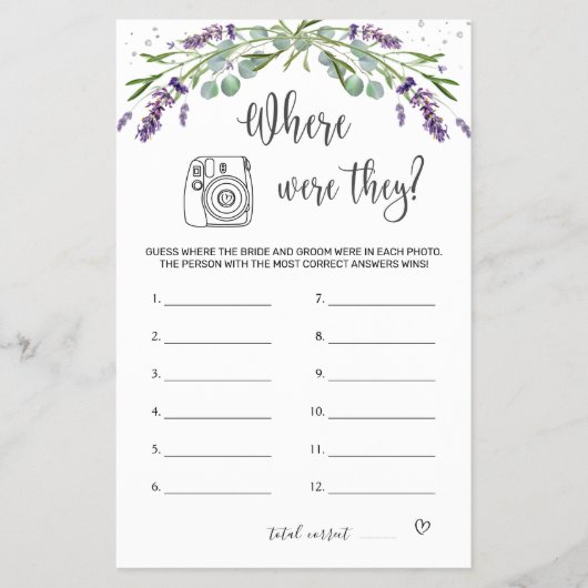 Vrijgezellenfeest spel waar waren ze flyer (Voorkant)