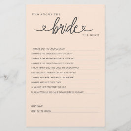 Vrijgezellenfeest spel Wie kent de bruid het beste