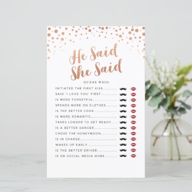 Vrijgezellenfeest Spelen zei dat ze Roos Gold zei (Staand voorkant)