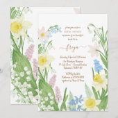 Vrijgezellenfeest Spring Blooms Kaart (Voorkant / Achterkant)