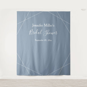 vrijgezellenfeest Stusty Blue Geometric Photo Boot Wandkleed