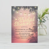 Vrijgezellenfeest Summer Beach Palm Trees String L Kaart (Staand voorkant)