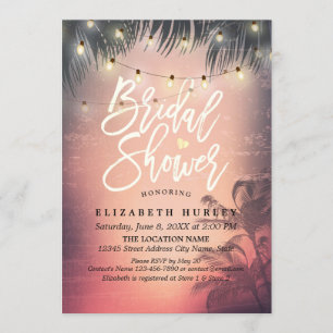 Vrijgezellenfeest Summer Beach Palm Trees String L Kaart