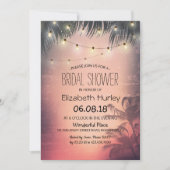 Vrijgezellenfeest Summer Beach Palm Trees String L Kaart (Voorkant)