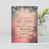 Vrijgezellenfeest Summer Beach Palm Trees String L Kaart (Staand voorkant)
