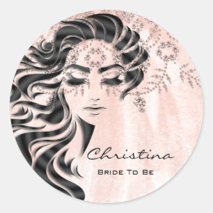 Vrijgezellenfeest Sweet 16t Lash Makeup Princess R Ronde Sticker