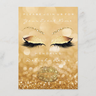 Vrijgezellenfeest Sweet 16th Gold Sparkly Glitter Kaart